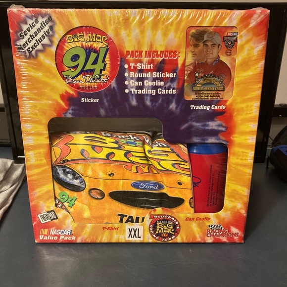 VTG Rare 1998 All Over Print Bill Elliot McDonald’s Nascar T-Shirt Box Set XXL